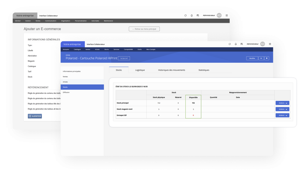 ERP de gestion de stock pour une gestion omnicanale