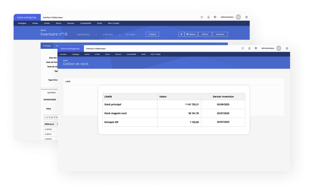 ERP de gestion de stock pour simplifiez les inventaires