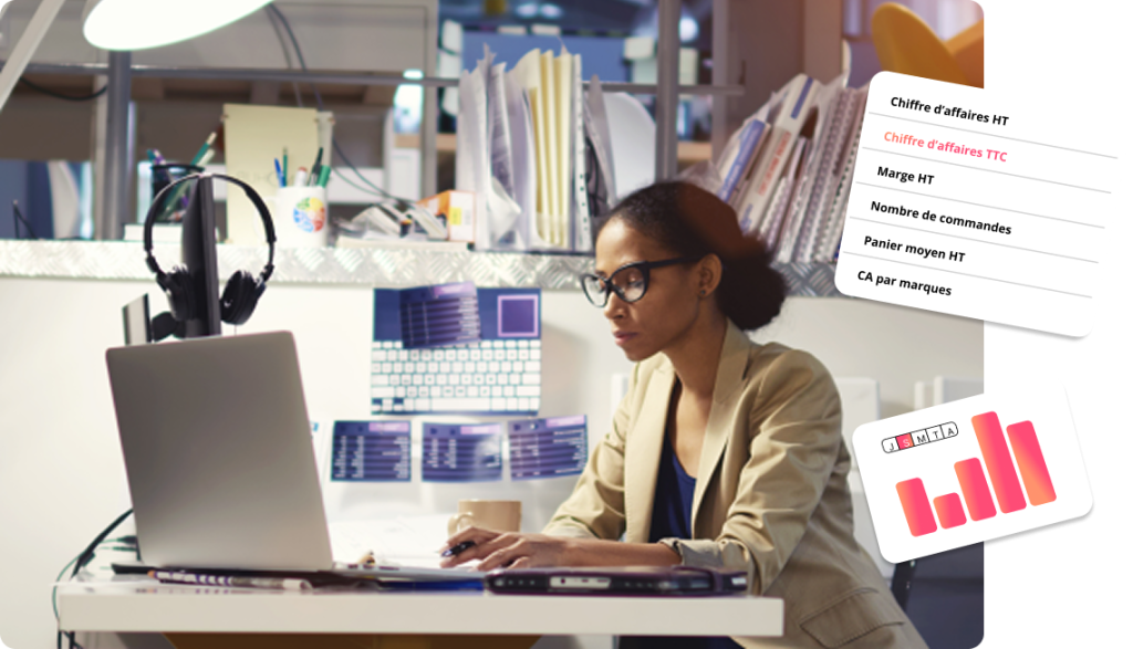 ERP avec chiffres clés et tableaux de bord de votre e-commerce