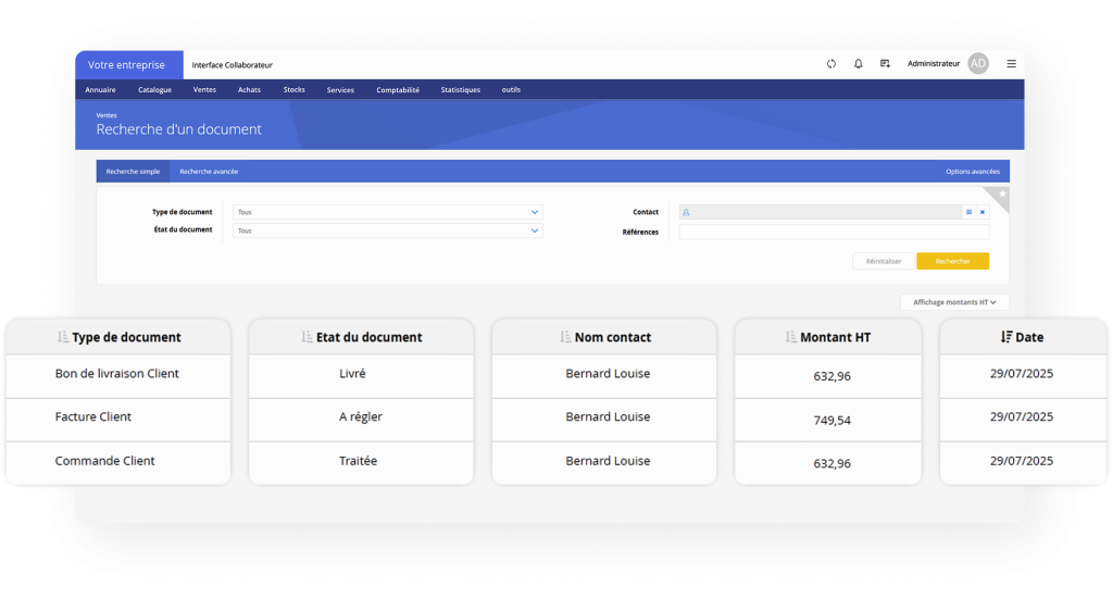 Logiciel de gestion commerciale pour une gestion centraliséee de vos documents commericaux
