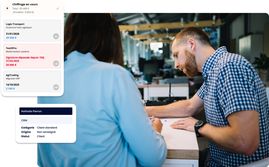 Clients et contrats centralisés dans notre ERP pour prestataires de services